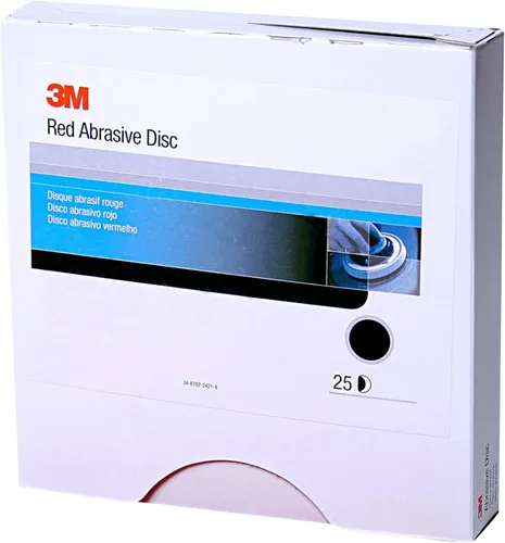 Vista 2 de 3M Hookit - P80D, disco de arena abrasiva, rojo, 6 pulgadas., Grado: 40