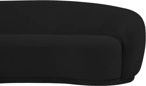 Vista 9 de Meridian Furniture 693Black-S Hyde Collection Modern Sofá tapizado de tela Boucle contemporáneo, negro, 89.5 pulgadas de ancho x 38 pulgadas