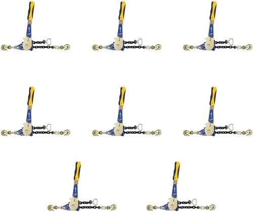 Vista 12 de Mytee Products Tensor de Cadena con Trinquete Fácil de 1/4" - 5/16" con Ganchos de Agarre y 2500 lbs WLL - Tensor de Carga con Trinquete de Amarre