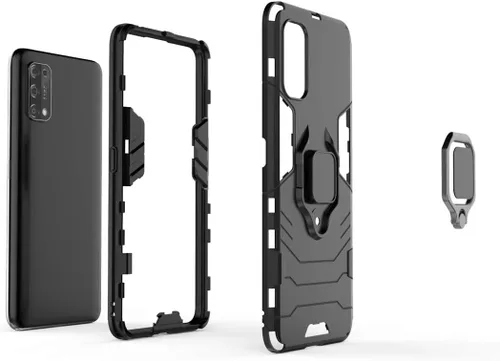 Vista 4 de LuluMain - Funda compatible con Oppo Realme X7, Realme V15 5G, soporte de anillo de metal a prueba de golpes