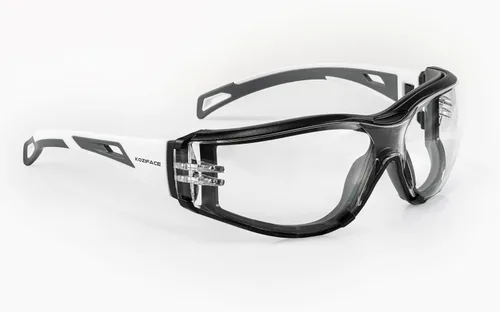 Vista 10 de Koziface S30 - Gafas de seguridad para hombres y mujeres, ajustables, elásticas, con correa y brazos, 2 formas de usar, elegantes ANSI Z87.1+