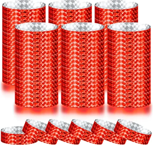 Vista 18 de Epakh 600 muñequeras de papel neón, colores surtidos Pulseras impermeables para fiestas de eventos, banda adhesiva para control de entrada