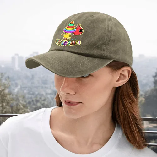 Vista 5 de Sombrero de papá Let's Go Trip Dad Sombreros para mujer Vintage Denim Dad Sombrero ajustable