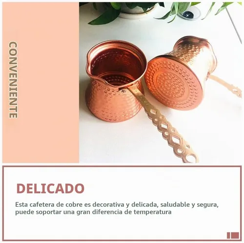 Vista 8 de IMIKEYA Cafetera turca, cafetera griega árabe de 10.8 fl oz, mini calentador de leche, sartén de calentamiento de mantequilla, mini olla de fusión
