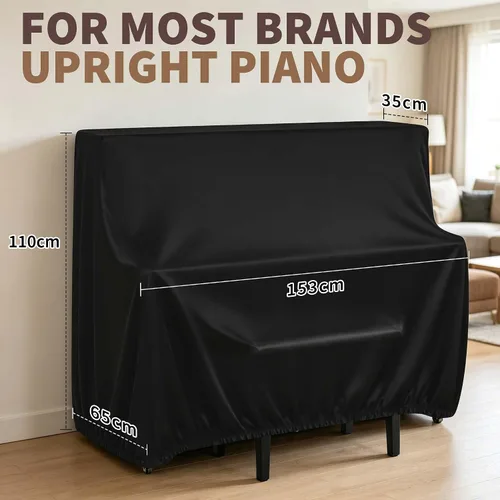 Vista 6 de Cubierta vertical para teclado de piano, funda elástica para teclado de seda de leche suave, protección a prueba de polvo y manchas para la mayoría