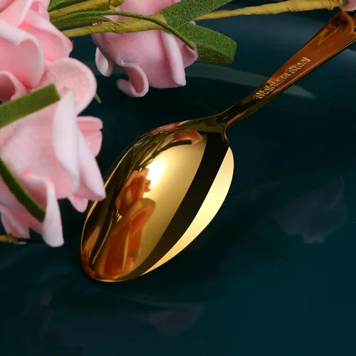 Vista 6 de 8 Pieces Dessert Spoons Teaspoons Small Coffee Spoons Espresso Spoons, 5.5 Inch (black)