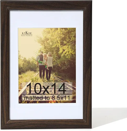 Vista 84 de KTKDE Portarretratos gris de 8 x 10 pulgadas con paspartú extraíble para fotos de 5 x 7 pulgadas, vidrio real para portarretratos de 8 x 10