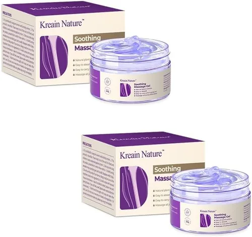Vista 9 de Gel de masaje calmante para articulaciones de color morado que alivia las rodillas, los lumbares, el cuello, la espalda, los hombros, las manos