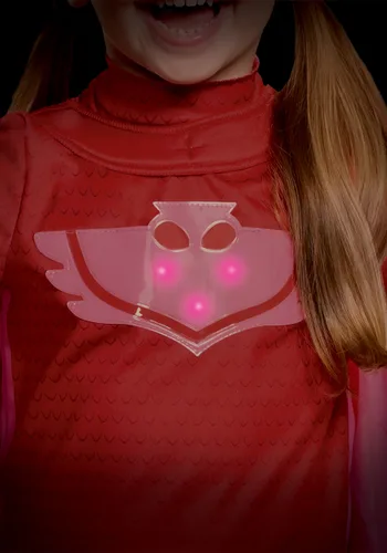 Vista 2 de Disfraz Deluxe con Luz de Owlette para Niños de PJ Masks Multicolor