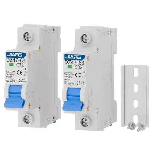 Vista 8 de Paquete de 2 disyuntores en miniatura, 1 poste 25 amperios, 120 V/240 V CA, viaje magnético térmico MCB C25, montaje en riel DIN
