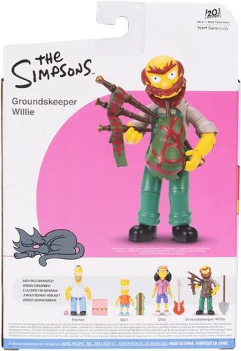 Vista 12 de JAKKS Pacific Disney - Figuras de acción de Los Simpson, paquete de 4 figuras coleccionables de 5 pulgadas de Wave 1, Homer, Bart, Groundskeeper
