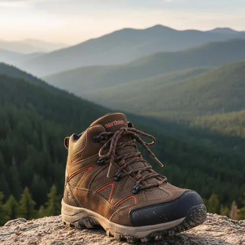 Vista 5 de Northside Botas de senderismo impermeables de cuero para hombre Snohomish, bronceado, miel, bronceado (TanDark Honey), 11.5
