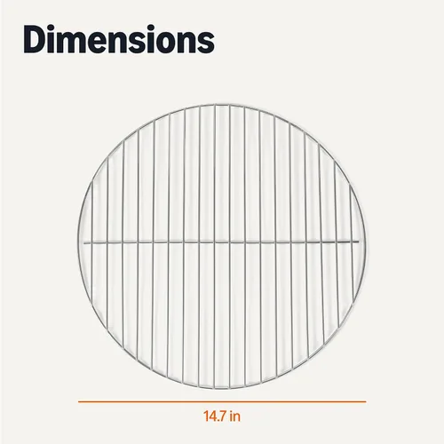 Vista 5 de Amazon Basics - Rejillas para parrilla de 14.7 pulgadas, paquete de 2 unidades, color plateado