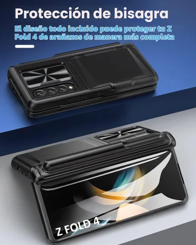 Vista 7 de Viaotaily Funda para Galaxy Z Fold 4 con Soporte para S Pen y Tarjetero y Protección de Bisagra, Protector de Pantalla Integrado y Cubierta