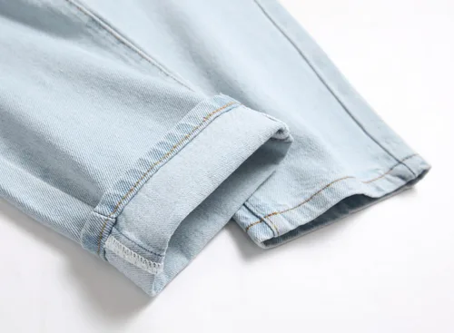 Vista 8 de OIIIO Pantalón vaquero de pierna recta rasgados para hombre