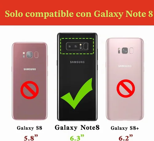 Vista 2 de Funda para teléfono Samsung Galaxy Note 8 con soporte de anillo para niñas y mujeres, retro, elegante, de lujo, con estampado de leopardo, guepardo