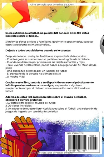 Vista 2 de 100 HECHOS INCREÍBLES SOBRE EL FÚTBOL Curiosidades Ocultas del Mundo del Fútbol que un Verdadero Aficionado Debe Conocer