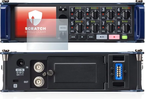 Vista 2 de upscreen Protector de pantalla de protección contra arañazos compatible con Zoom F8 Field Recorder - HD transparente, antihuellas