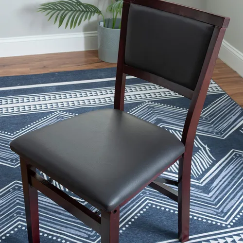 Vista 6 de Linon Minix Dark Espresso Pad - Silla plegable en un juego de dos