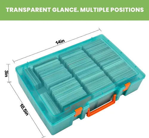 Vista 6 de ALKOO 2200+ Caja grande de almacenamiento para cartas de intercambio para niños contra la madurez, organizador de barajas C.A.H MTG para cartas
