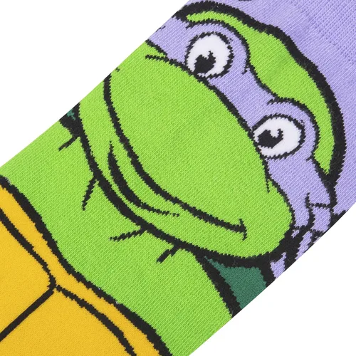 Vista 4 de Odd Sox, Nickelodeon TMNT Teenage Mutant Ninja Turtles, 90's Cartoon, Fun Socks