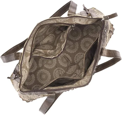 Vista 4 de American West Leather - Bolsa de mano grande para el bolso de mano, soporte para monedero
