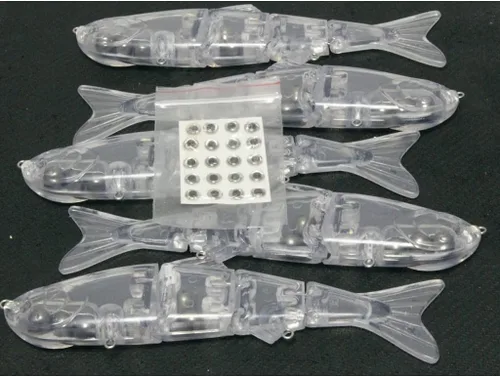 Vista 25 de 10 Señuelo en Blanco sin Pintar Minnow Crankbait de Agua Superior sin Labios Jerkbait Señuelos de Pesca