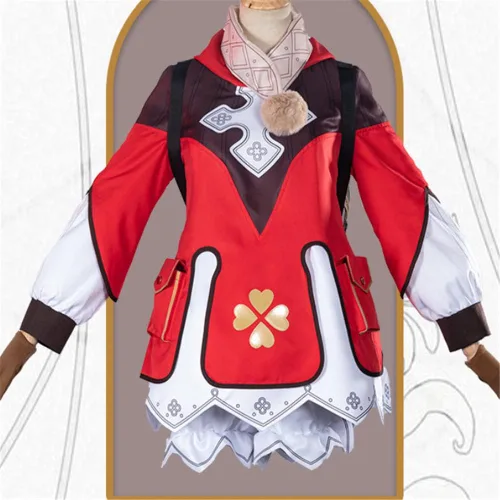 Vista 2 de BIUTEY GenshinCosplay Uniforme Klee vestido de todos los personajes Cosplay traje Halloween Hu Tao disfraz