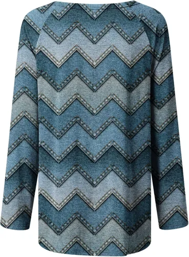 Vista 4 de Trajes de otoño para mujer, estampado de manga larga, cuello redondo, a la moda, linda, sudaderas ligeras