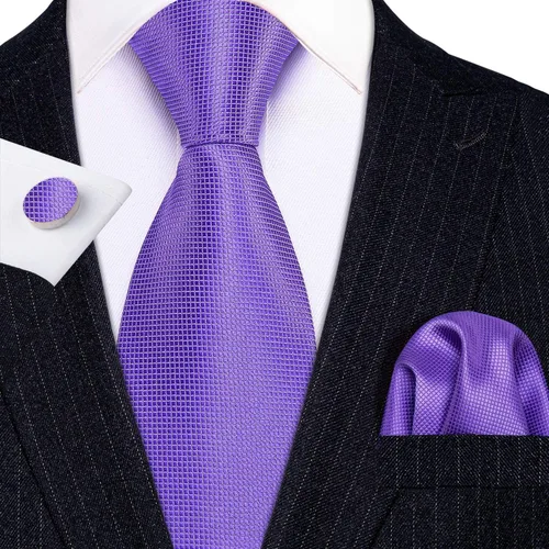 Vista 24 de Barry.Wang Juego de corbatas de seda para hombre, corbatas de boda de seda tejida formal de negocios casual (4/6/8PCS)