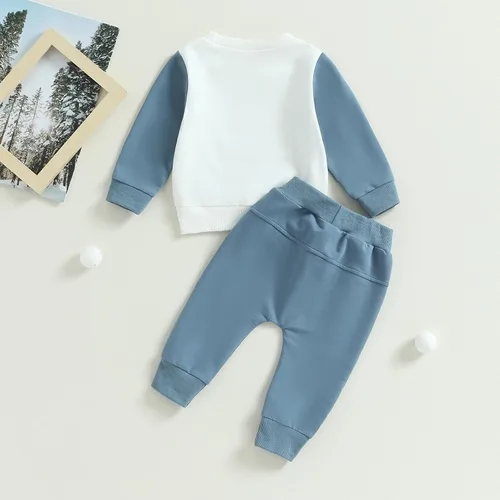 Vista 7 de Thorn Tree Conjunto de sudadera de manga larga para niños pequeños, 2 piezas, para otoño e invierno