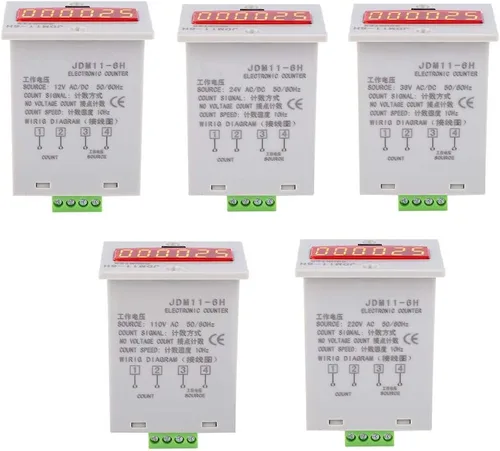 Vista 3 de Contador electrónico, JDM11-6H sin contador de voltaje, 6 dígitos electrónico LED Digital Display Counter Relay (CA/DC12V)