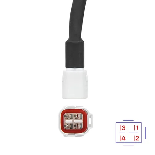 Vista 2 de Cable adaptador OBD2, escáner de diagnóstico para motocicleta, adaptador de diagnóstico OBD de 4 pines a lector de código de falla OBD2, escáner