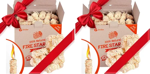 Vista 10 de Arrancadores de fuego para estufas de leña - Paquete XXL de 100 iniciadores de fuego de carbón y madera para ignición rápida - Kit confiable