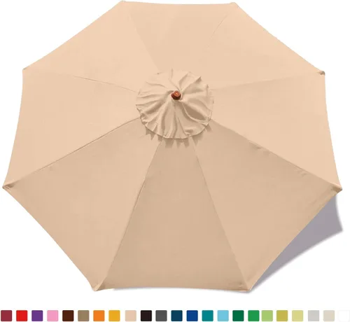Vista 44 de ABCCANOPY Sombrilla para Exteriores de 7.5 pies, Repuesto de Cubierta Superior Compatible con 6 Varillas (Azul)