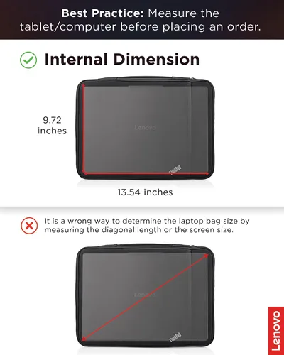 Vista 8 de Lenovo ThinkPad - Funda protectora delgada para laptop de 14 pulgadas, compatible con ThinkPad, MacBook Air y MacBook Pro, ligera, resistente a