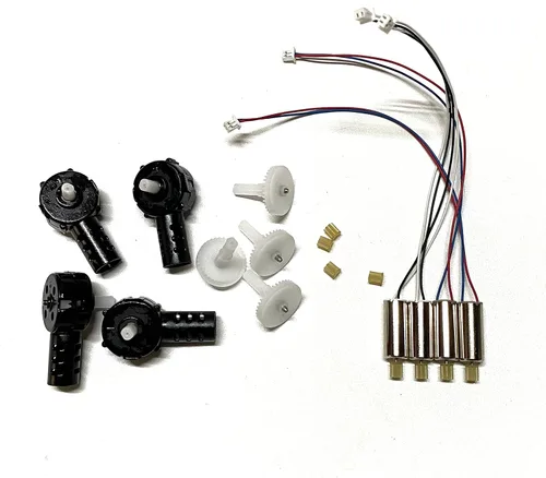 Vista 5 de E88 S89 P5-Pro Rc Drone Accesorios Motores Shell Motor Case Engranajes Kit de piezas de repuesto (Color : E88 Kit de brazo negro)