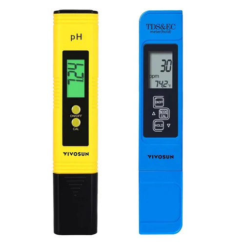 Vista 9 de VIVOSUN Kits de medidor digital de pH y TDS, 0.01 pH de alta precisión tipo bolígrafo, medidor de pH con ± 2 % de precisión de lectura, 3 en 1