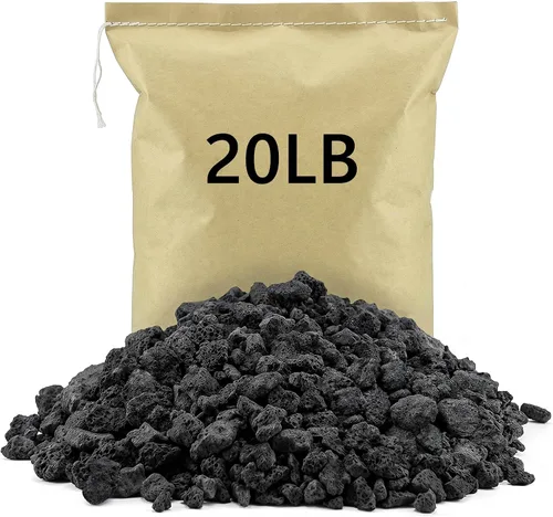 Vista 11 de NUPICK Rocas de lava negra de 10 libras para hoguera, roca volcánica de 1/2 Negro