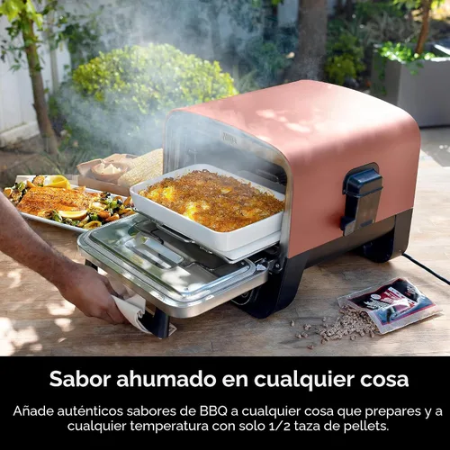 Vista 6 de Horno de pizza de leña al aire libre Ninja, asador eléctrico portátil 8 en 1, calienta hasta 700°F, 5 configuraciones de pizza artesanal, caja