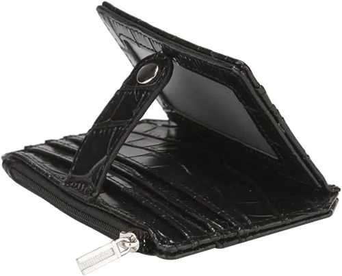 Vista 6 de TENDYCOCO Cartera de almacenamiento de crédito de Pu con cremallera, práctico nudo de moneda, versátil, tarjetas de diseño, impresiones