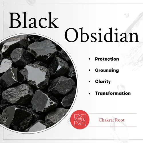 Vista 2 de mookaitedecor Estatua de búho de obsidiana negra, escultura de estatua de búho nocturno, adorno de cristal para escritorio, oficina, decoración