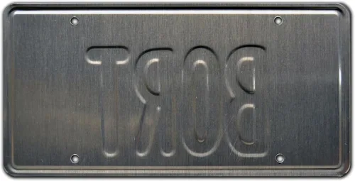 Vista 2 de Celebrity Machines Los Simpsons BORT Placa de matrícula personalizada, aluminio estampado, etiqueta decorativa de metal, resistente a