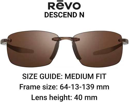 Vista 2 de Revo Gafas de sol Descend N lente polarizada con marco rectangular sin montura