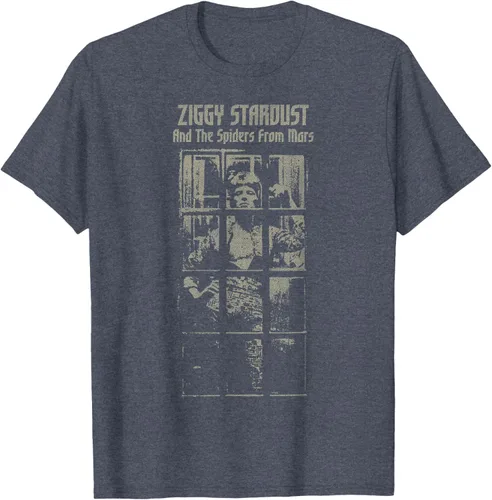 Vista 37 de David Bowie - Camiseta And The Spiders From Mars Faded, Negro