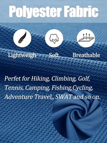 Vista 7 de TACVASEN - Camiseta de cuello polo táctica para hombre, diseño de manga larga y corta, para deportes y uso al aire libre