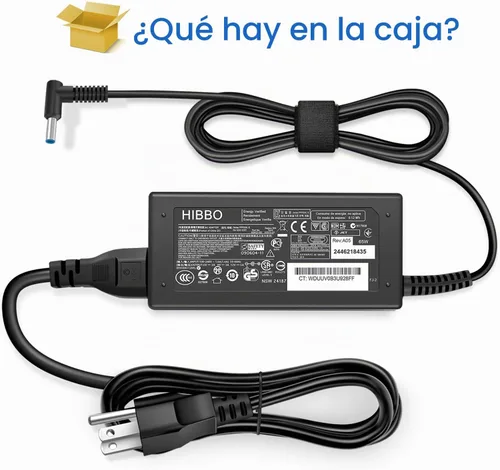 Vista 7 de Cargador compatible con computadora portátil HP 65W 45W Adaptador de energía punta azul inteligente