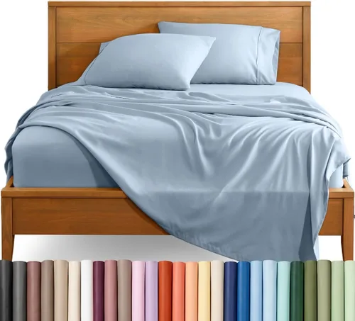 Vista 18 de Bare Home Juego de Sábanas Twin - Sábanas de Cama de Microfibra Ultra-Suave 1800 - Doble Cepillado - Bolsillos Profundos - Ajuste Fácil - Extra