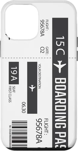 Vista 16 de Tarjeta de embarque de avión, boleto de avión, divertido estuche de regalo de viaje para iPhone 17