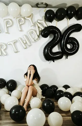 Vista 5 de Globos del números 0 de 40 pulgadas para formar los números 10, 20, 30, 40, 50, 60, 70, 80, 90, 100, para decoración de cumpleaños, bodas, eventos